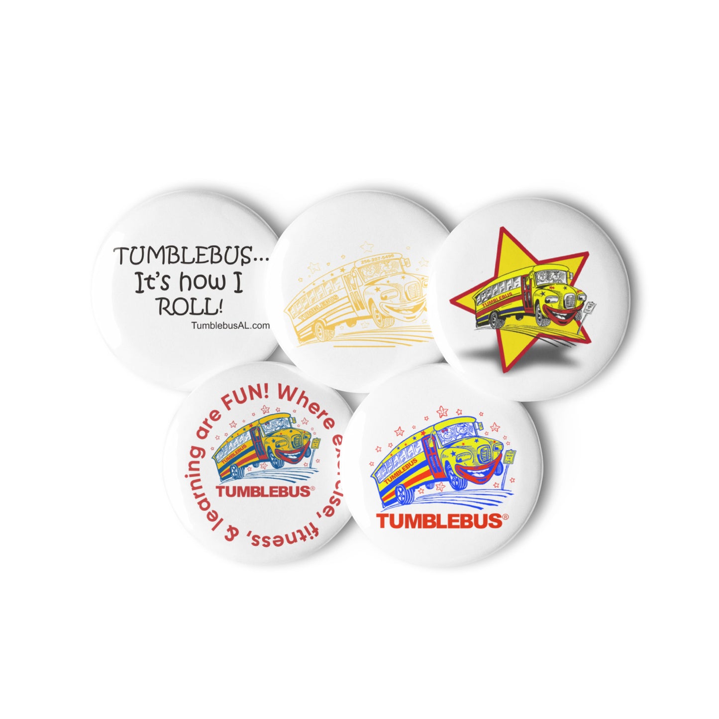 Set of pin buttons