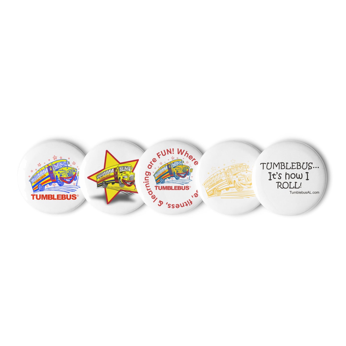 Set of pin buttons