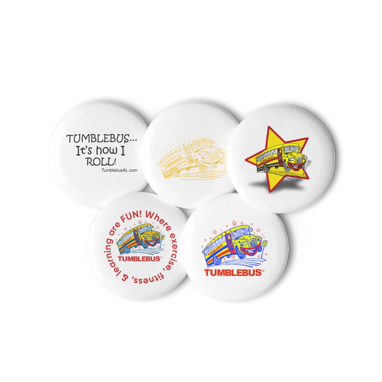 Set of pin buttons